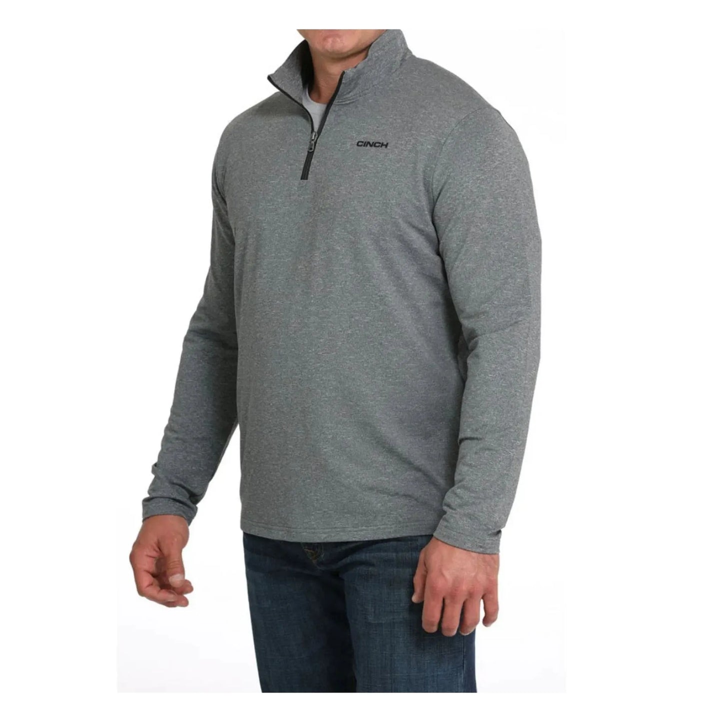 Cinch Men's 1/4 Zip Charcoal Sweater