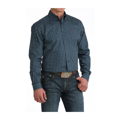 Cinch Men's Blue Modern Fit Long Sleeve Shirt
