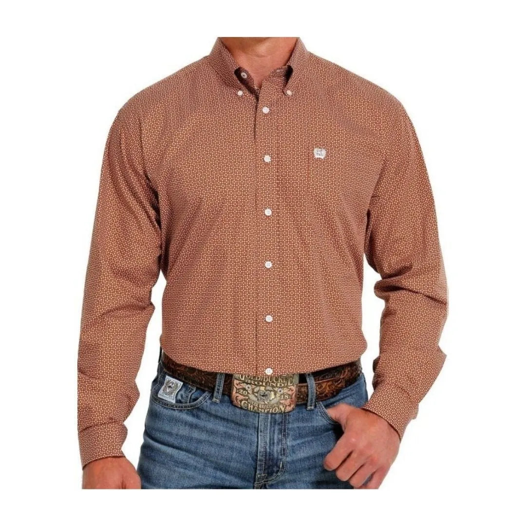 Cinch Men’s Floral Geometric Print Long Sleeve