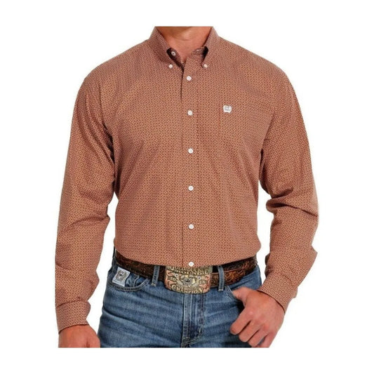 Cinch Men’s Floral Geometric Print Long Sleeve