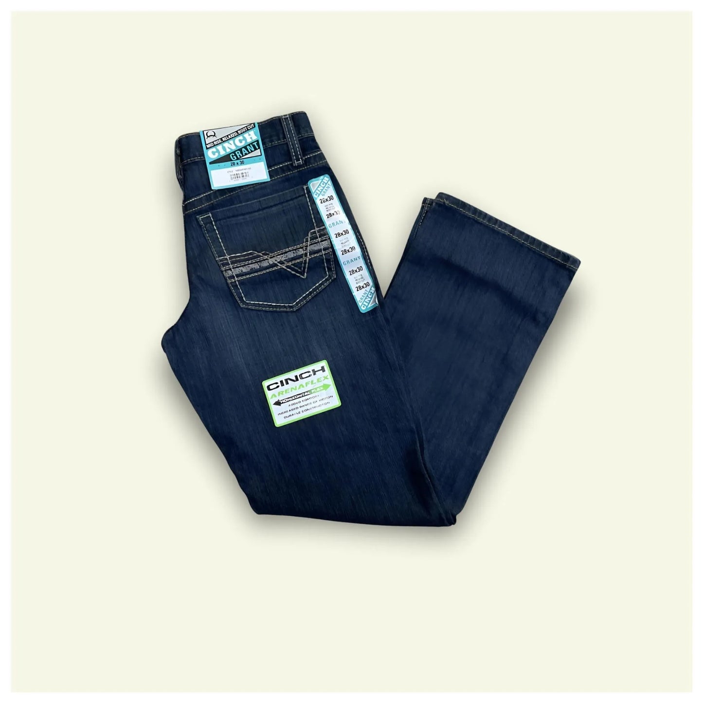 Cinch Men’s Grant Jeans Mid Rise Relaxed Boot Cut -Clearance