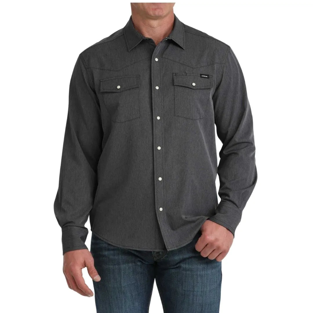 Cinch Men's Long Sleeve Snap Camp Shirt