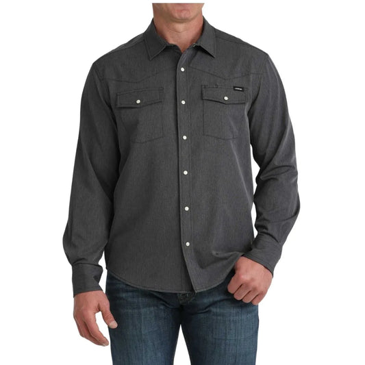 Cinch Men's Long Sleeve Snap Camp Shirt
