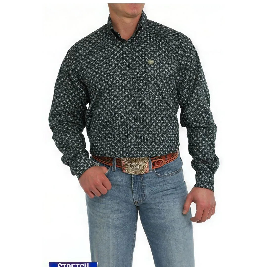 Cinch Men's Medallion Print Button-Down Western Shirt