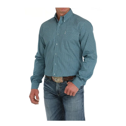 Cinch Men's Modern Fit Geo Print Button Down Shirt
