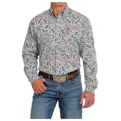 Cinch Men's Multicolor Paisley Print Button Down Shirt weis-western-wear