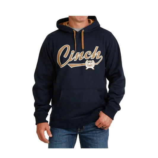 Cinch Men's Navy Fleece Logo Pullover Hoodie