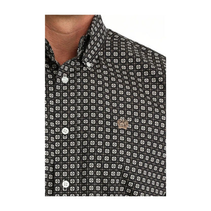 Cinch Men's Short sleeves Navy Geometric Print