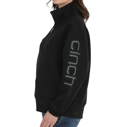 Cinch Women's 1/4 Zip Sweater In Black