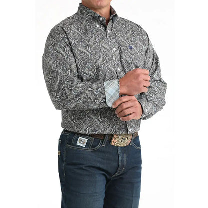 Cinch Men's Multi Paisley Printed Long Sleeve Button Down Shirt