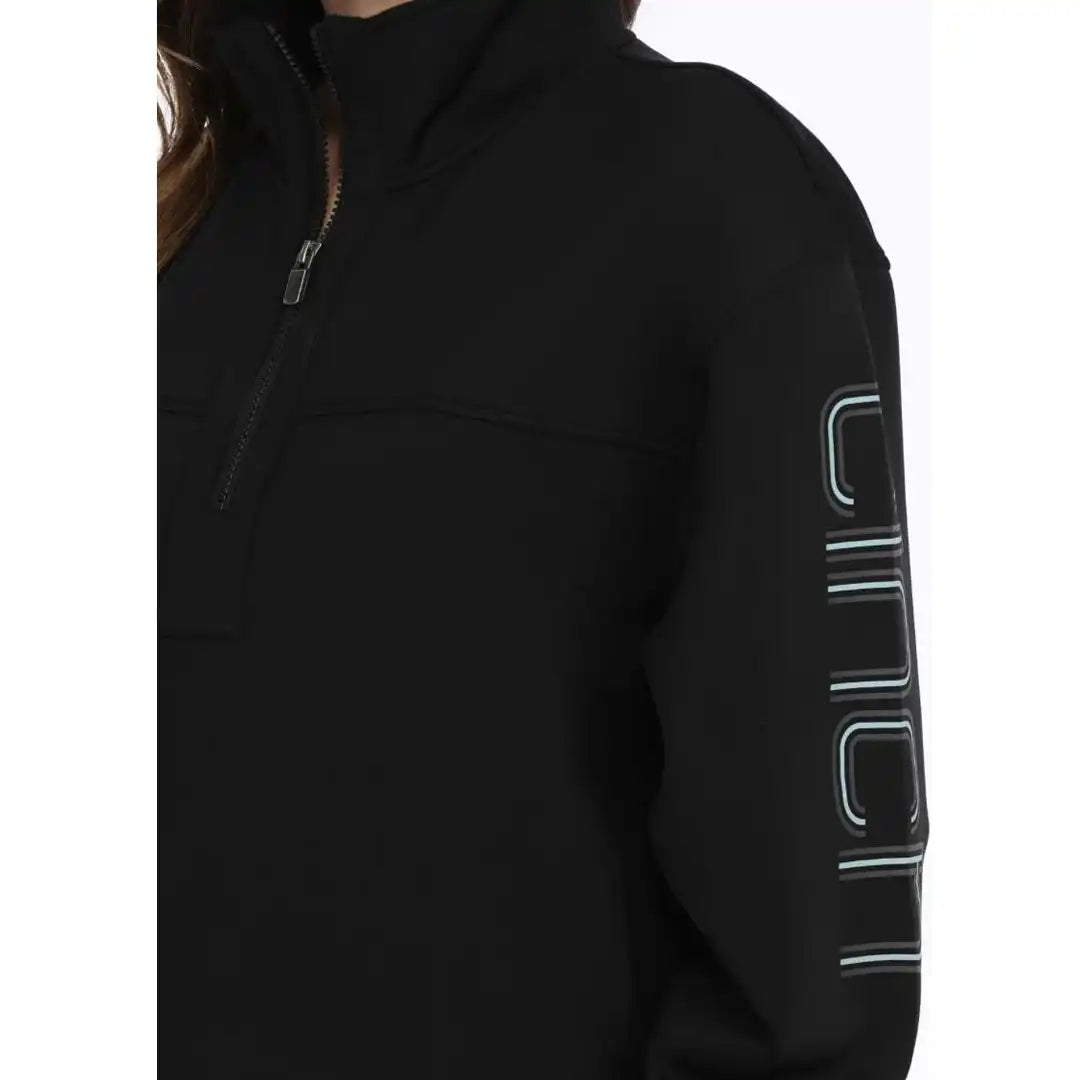 Cinch Women's 1/4 Zip Sweater In Black