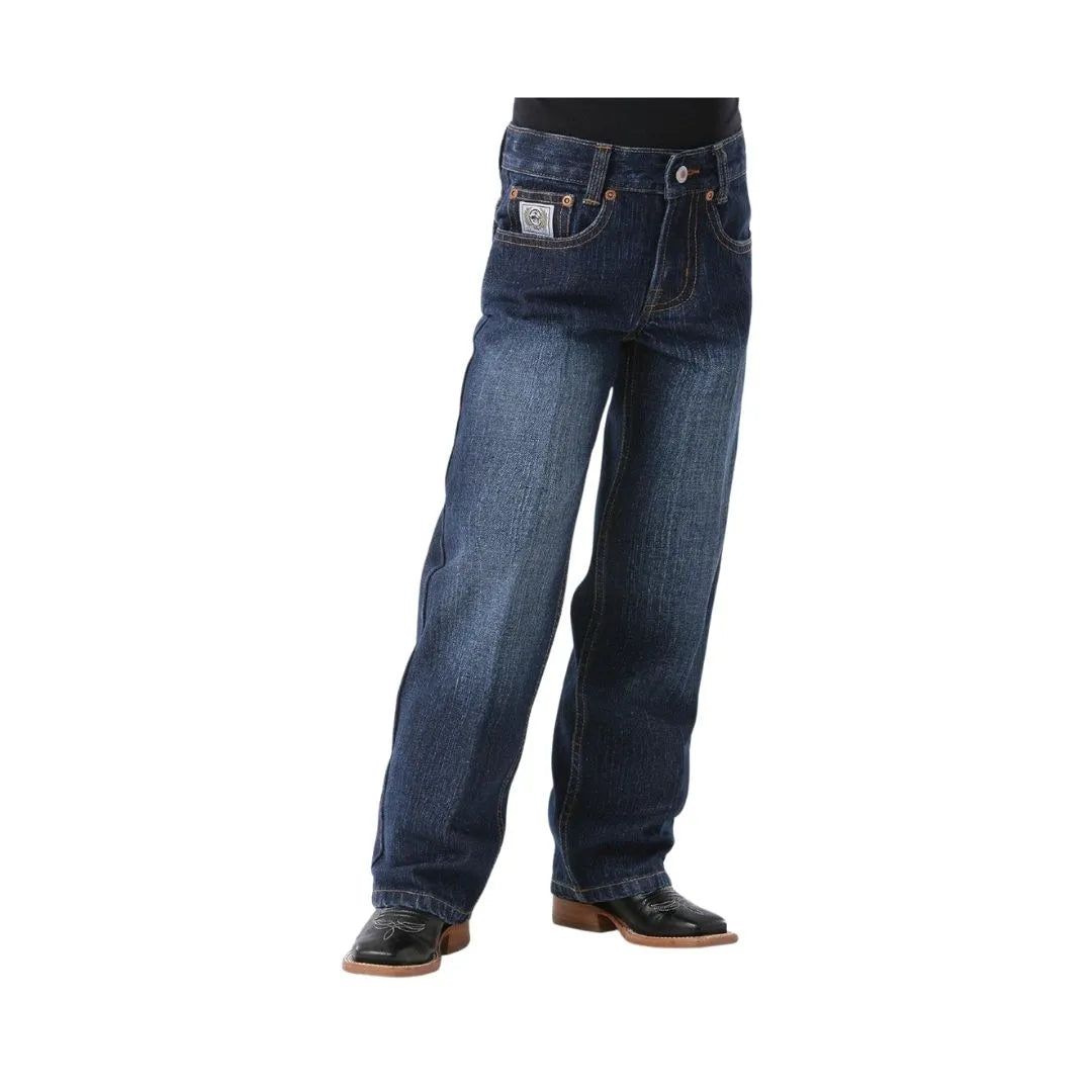 Cinch Boy's White Label Dark Stonewash Bootcut Jean