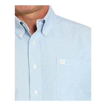 Cinch Men's Blue Long Sleeve Button Down Shirt