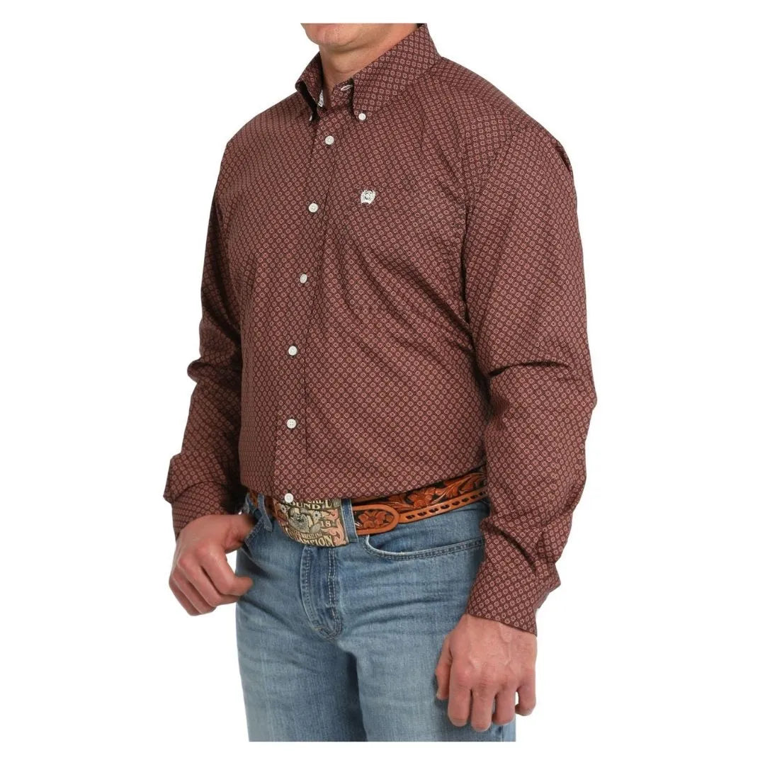 Cinch Men's Geometric Print Button-Down Western Shirt