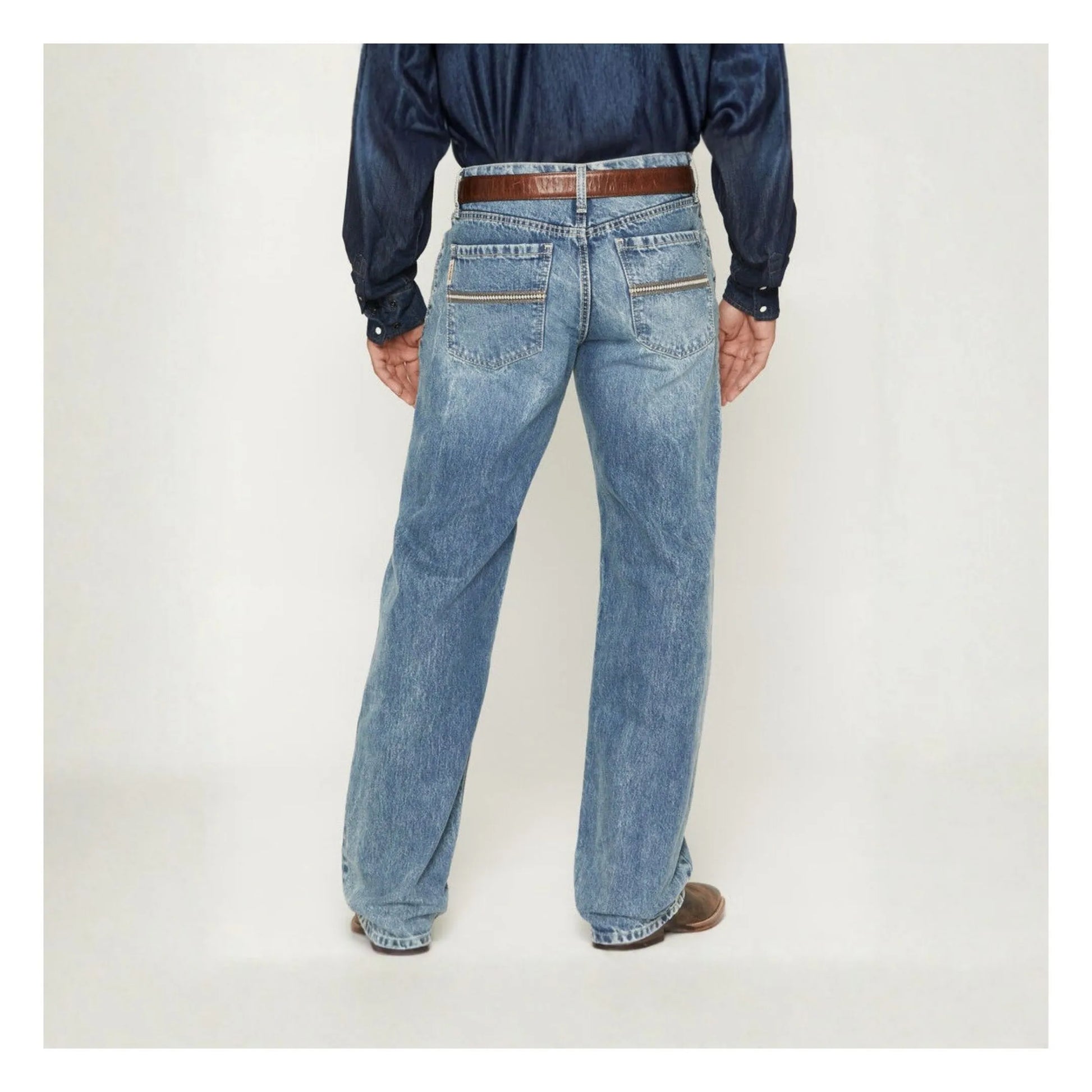 Cinch Men's Grant Light Acid Wash Relaxed Bootcut Jean weis-western-wear