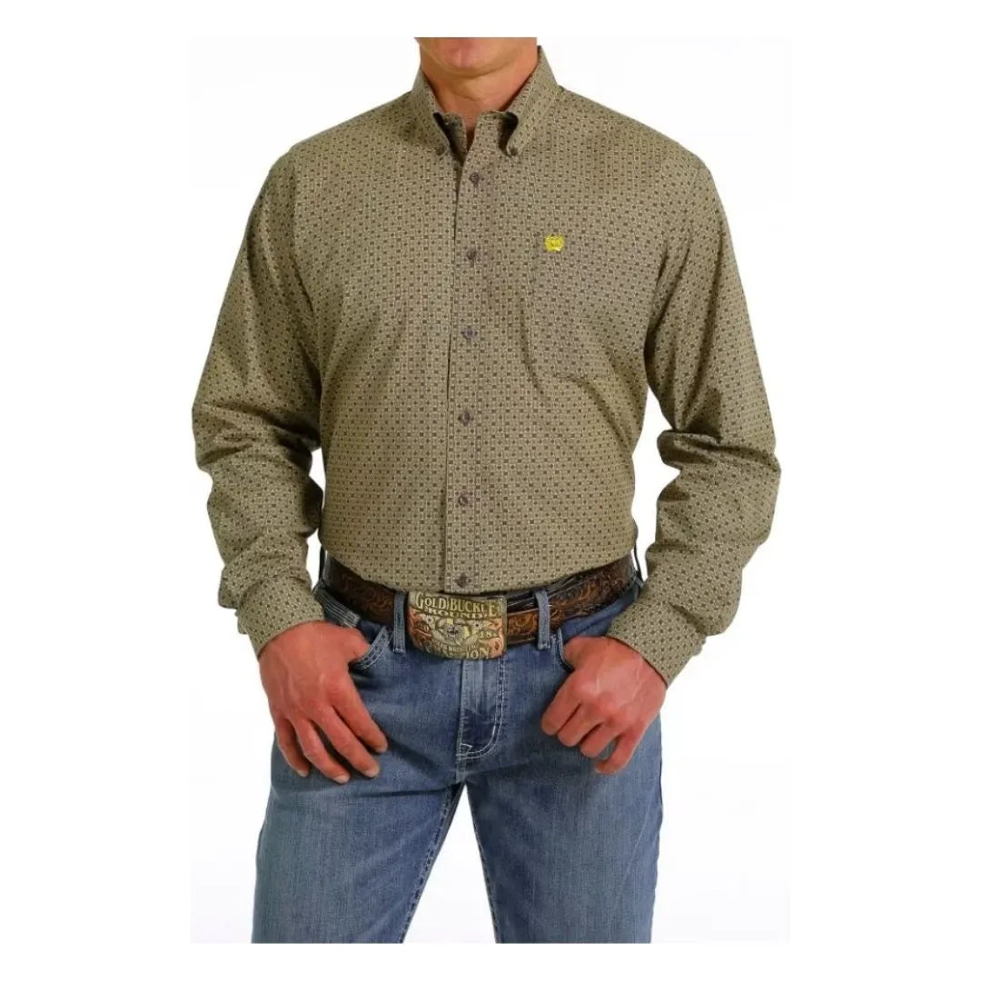 Cinch Men’s Print Long Sleeve Button Up