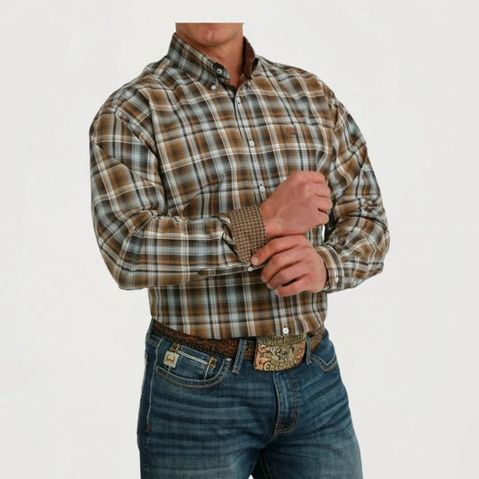 Cinch Men’s Shirt Western Long Sleeve Plaid