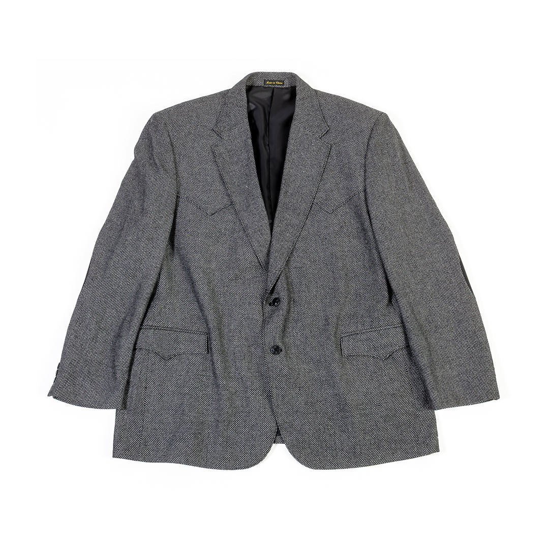 Circle S Men's Sport Jacket Plano Black/Grey Print