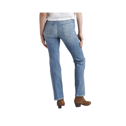 Coated High Rise Straight Jeans in Silver Metallic Coated High Rise Straight Jeans in Silver Metallic
