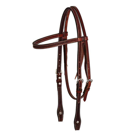 Cowboy Tack 5/8” Leather Spider Stamp Browband Headstall WS2011041717058