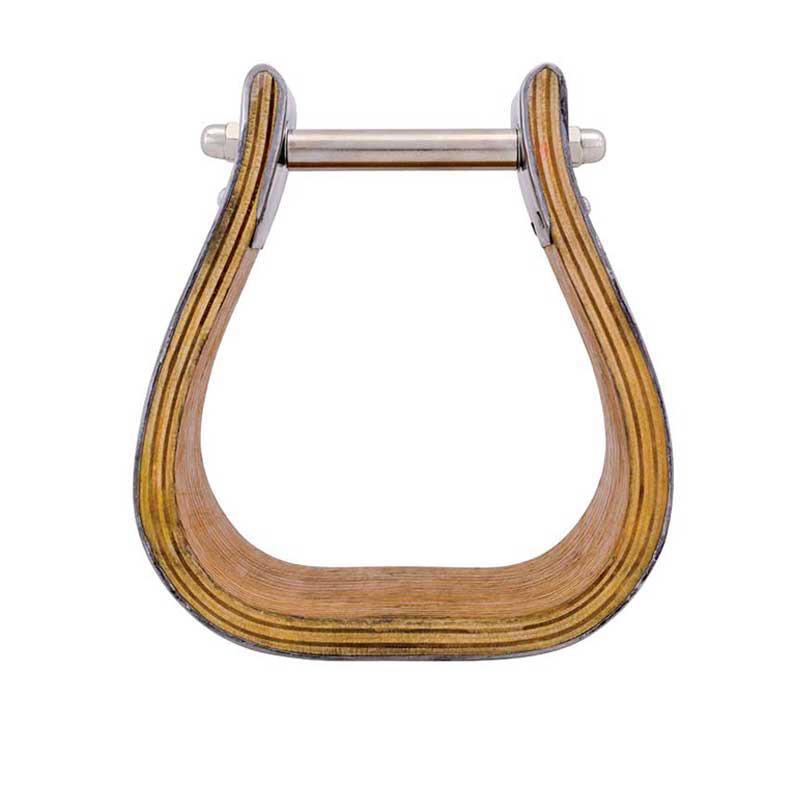 Cowboy Tack 5" Stainless Steel Covered Wooden Stirrups 215671