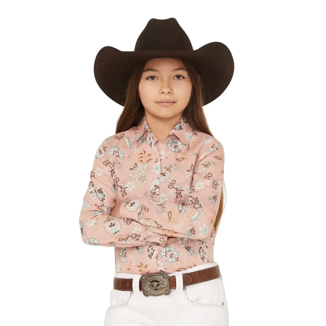 Cruel Denim Girl's Floral Button Up Western Shirt