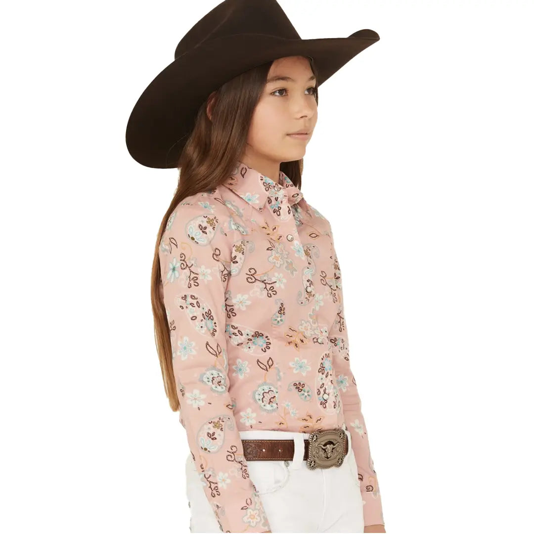 Cruel Denim Girl's Floral Button Up Western Shirt