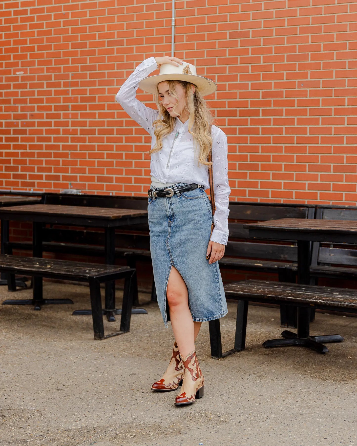 Tony Lama "Floral Concho" Ranger Belt