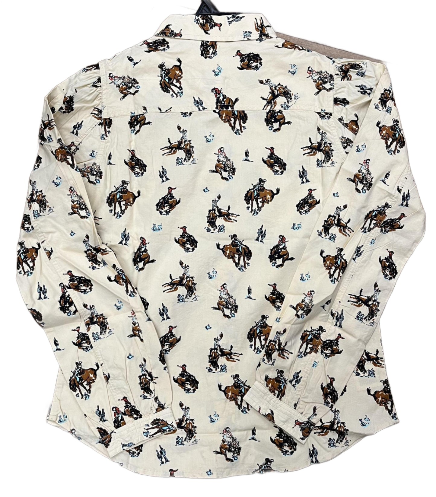 Cruel Denim Women's Bronc Pattern Western Snap Long Sleeve Shirt CTW7449002