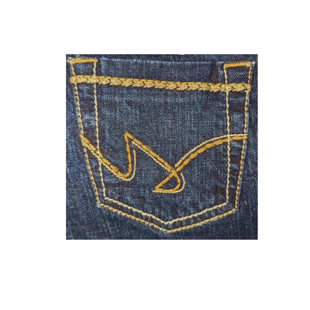 Cruel Girls Lucy Dark Denim Mid Rise Boot Cut Jean