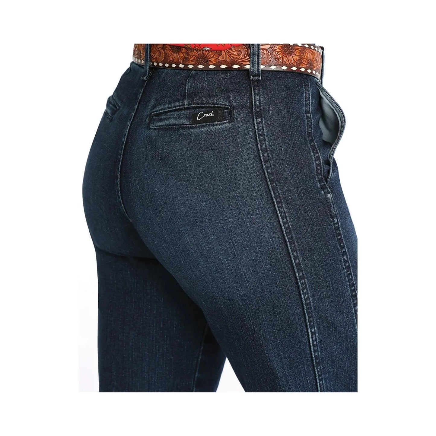 Cruel Women's Wide Leg Dark Wash Jeans