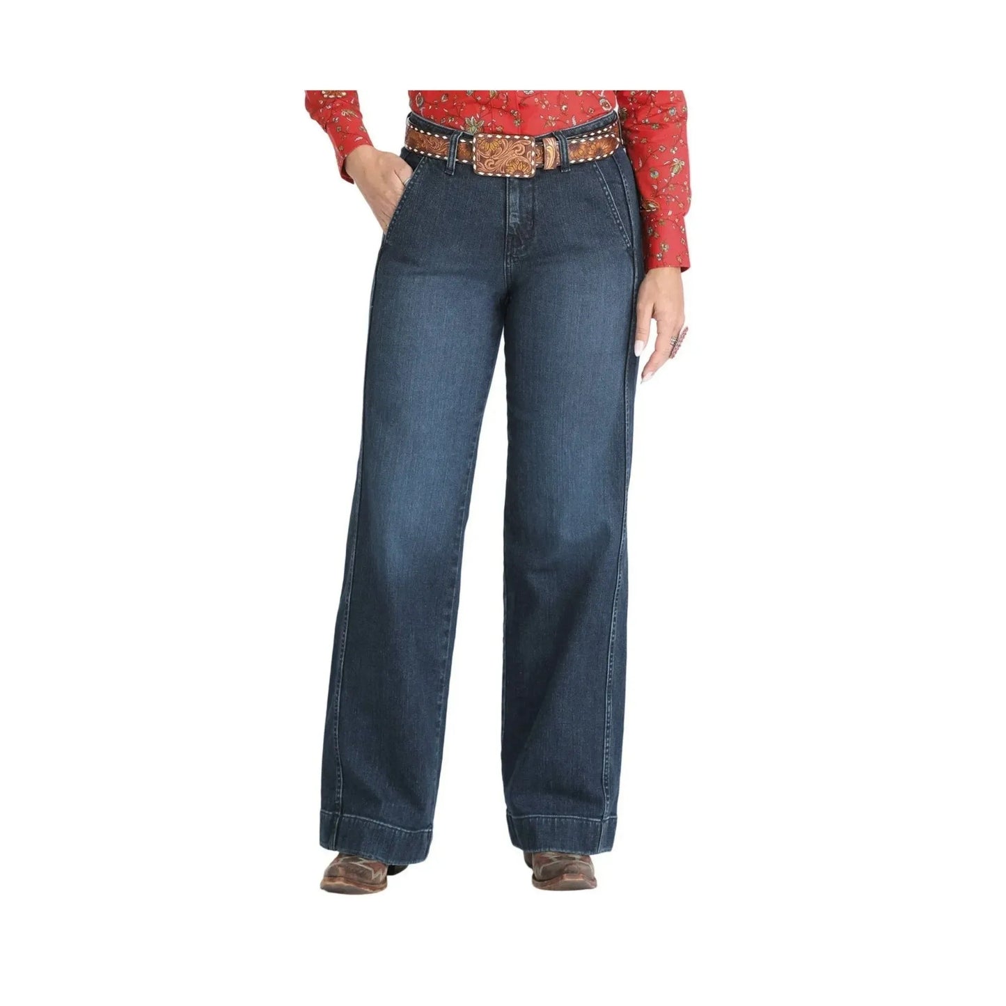 Cruel Women's Wide Leg Dark Wash Jeans
