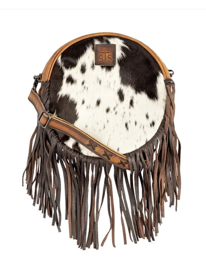 STS Ranchwear Guadalupe Cowhide Sage Circle Crossbody