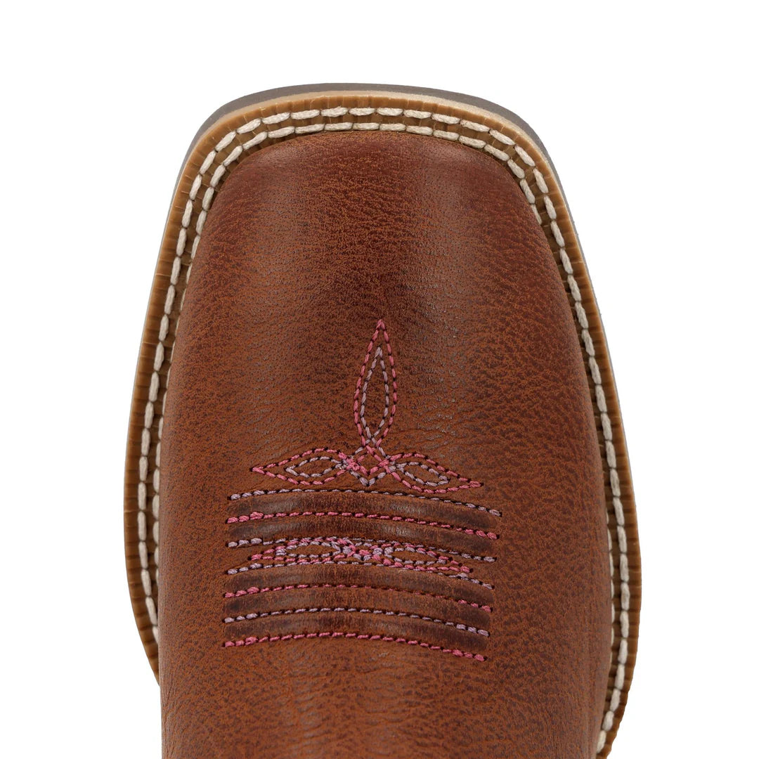 Durango Girl's Shyloh Rusty Brown/Dusty Rose Square Toe Cowgirl Boot weis-western-wear