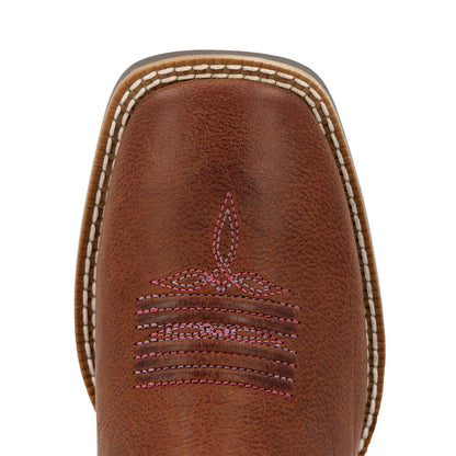Durango Girl's Shyloh Rusty Brown/Dusty Rose Square Toe Cowgirl Boot weis-western-wear