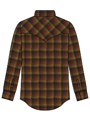 Panhandle Slim Men's Brushed Plaid Long Sleeve Western Shirt