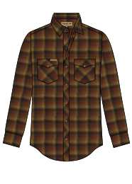 Panhandle Slim Men's Brushed Plaid Long Sleeve Western Shirt