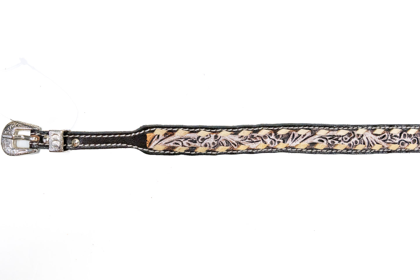 Challenger Floral Tooled Leather Hat Band