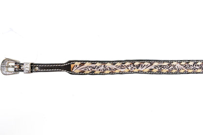 Challenger Floral Tooled Leather Hat Band