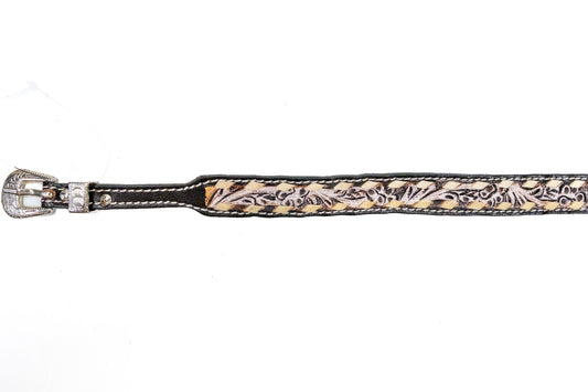Challenger Floral Tooled Leather Hat Band