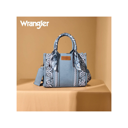 Montana West Wrangler Paisley Print Tote Crossbody Bag