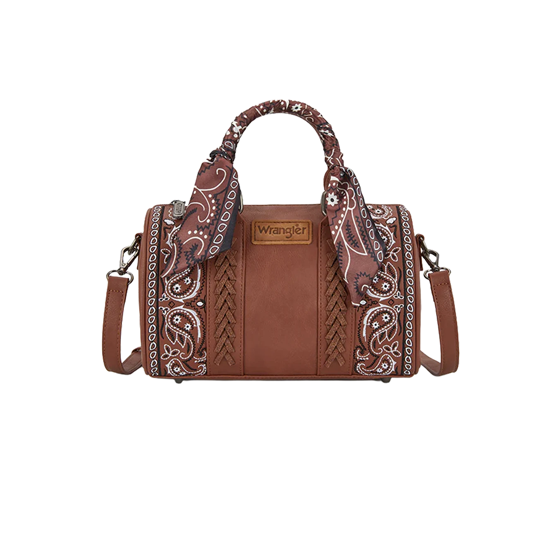Wrangler Braided Paisley Bandana Boston Bag