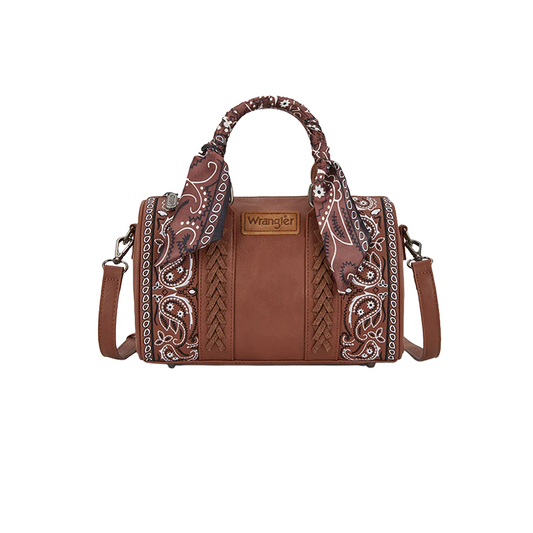 Wrangler Braided Paisley Bandana Boston Bag