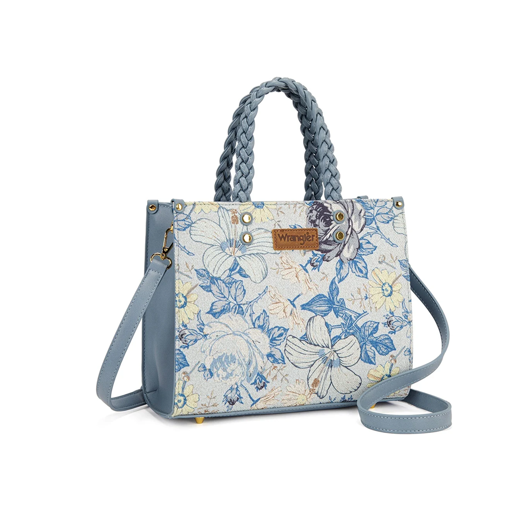 Wrangler Floral Print Braided Tote Bag