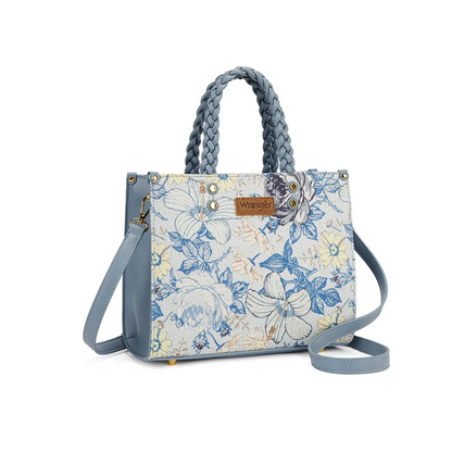Wrangler Floral Print Braided Tote Bag