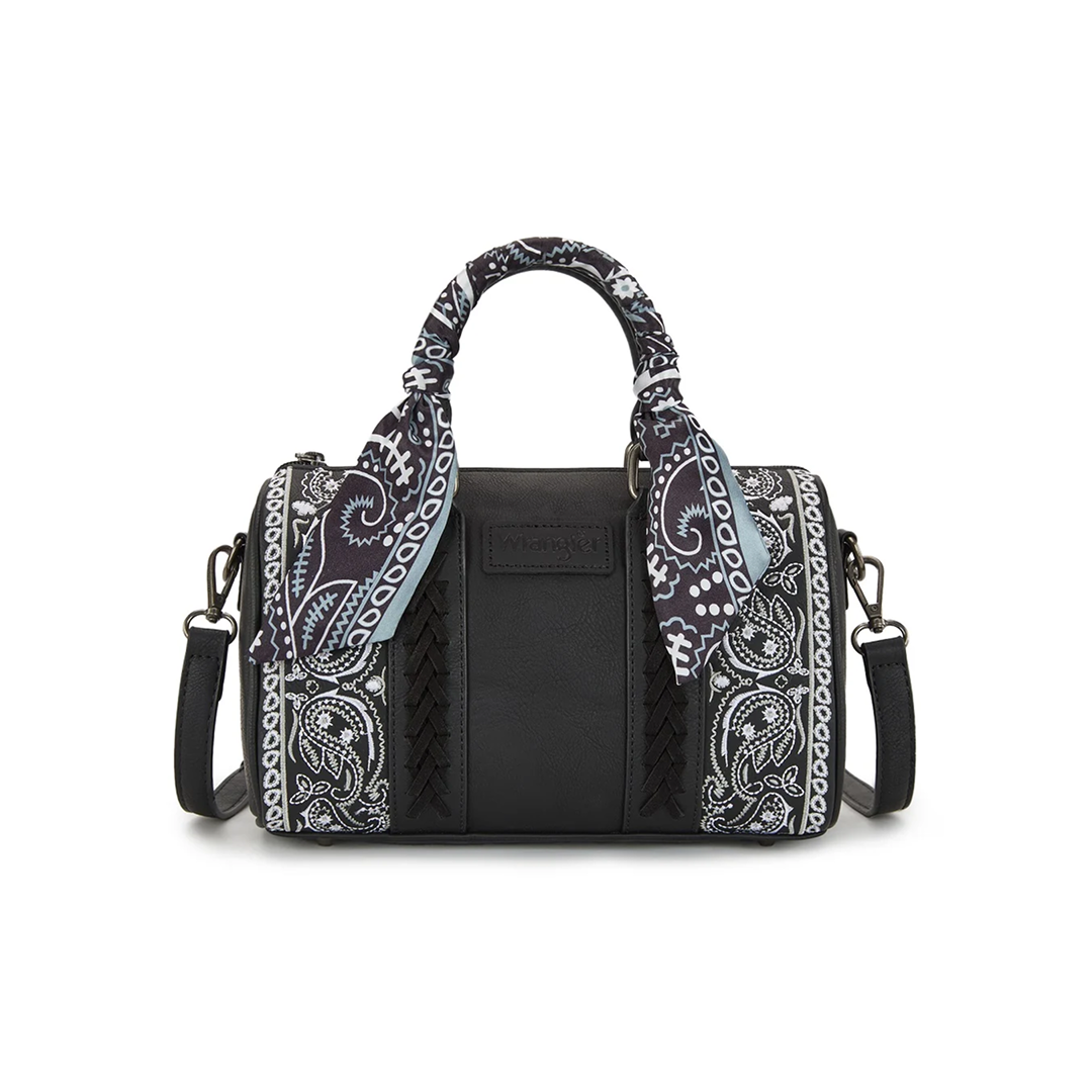 Wrangler Braided Paisley Bandana Boston Bag
