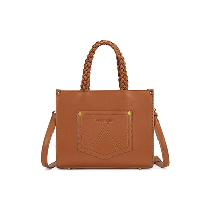 Wrangler Floral Print Braided Tote Bag
