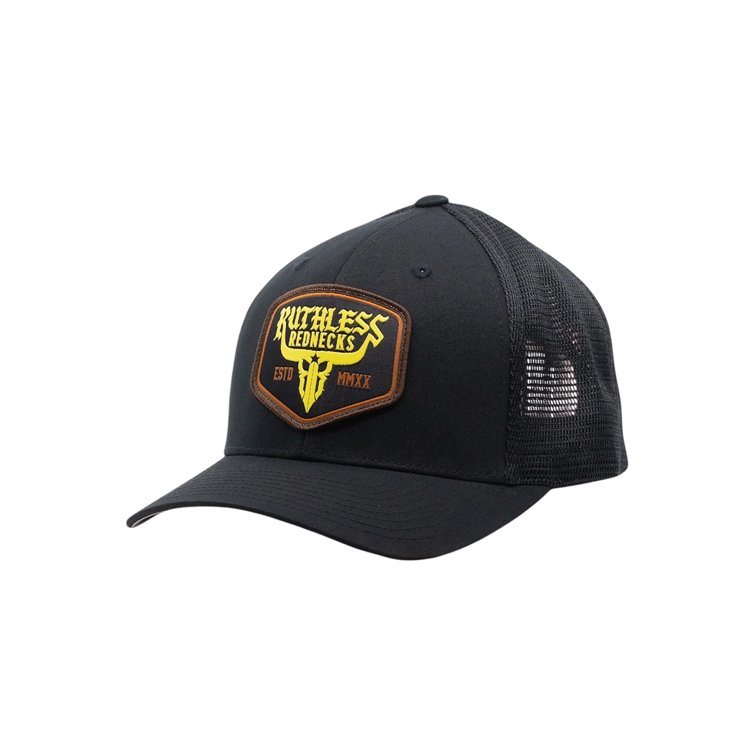Ruthless Rednecks Raw Talent Curved Brim Black Patch Hat