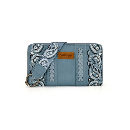 Montana West Wrangler Bandana Paisley Print Wallet