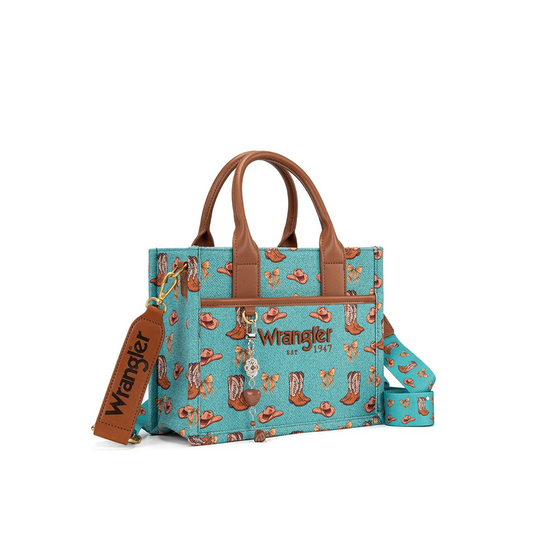 Wrangler Western Cowgirl Print Tote Bag